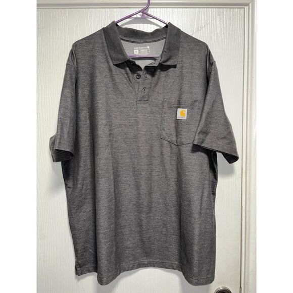 Carhartt Other - Carhartt Polo Shirt Men's XL Gray Loose Fit Midweight Pocket